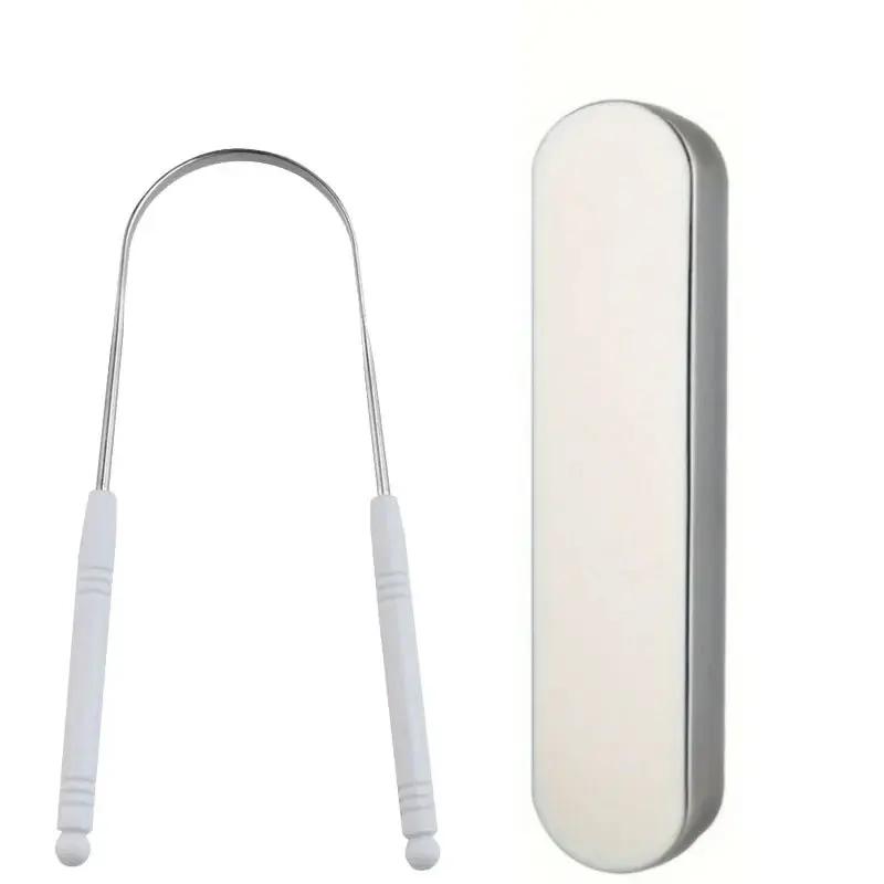 1PCS Stainless Steel Tongue Scraper Oral Tongue Cleaner Brush Tongue Toothbrush Oral Hygiene High Quality Tounge Scraper