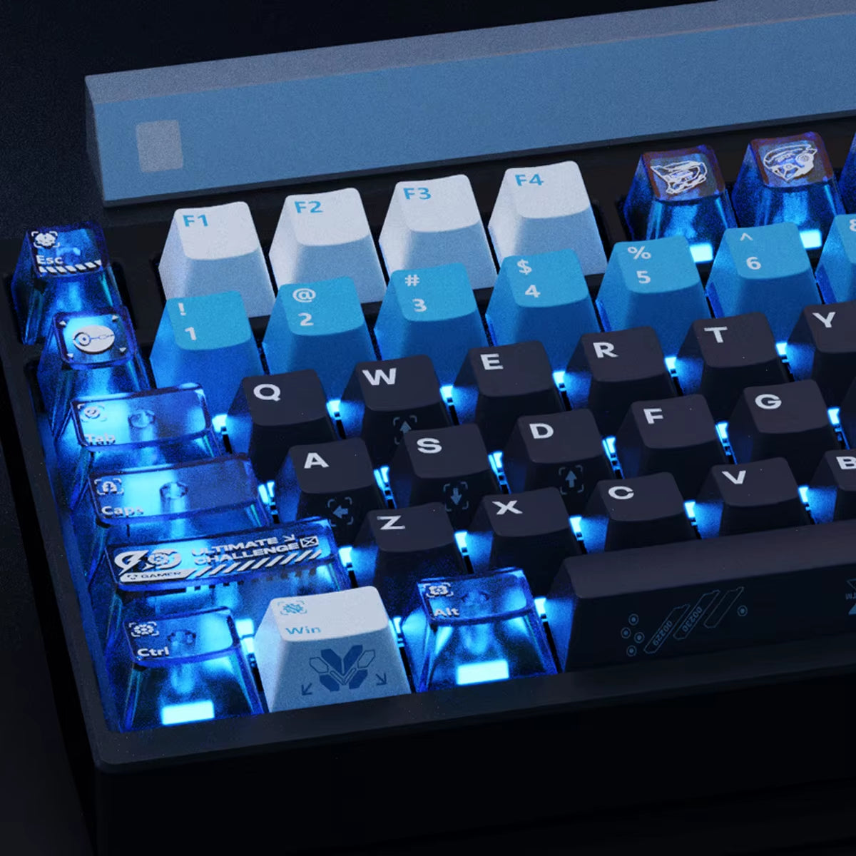 Mechanical Original Side Engraving PBT Five-Sided Thermal Sublimation Transparent Mechanical Keyboard Keycaps