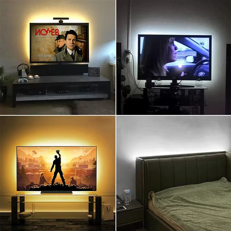 White Led Strip Lights Usb for Tv Smart Led Tape Light 5V Flexible Led Lighting Strips Adhesive Led Lights Strip 60Led