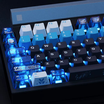 Mechanical Original Side Engraving PBT Five-Sided Thermal Sublimation Transparent Mechanical Keyboard Keycaps